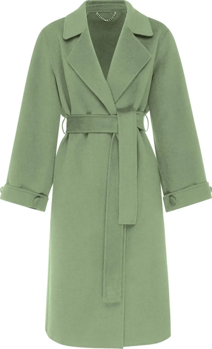 Belle & Bloom - Stay Wild Oversized Wool Coat - Grass