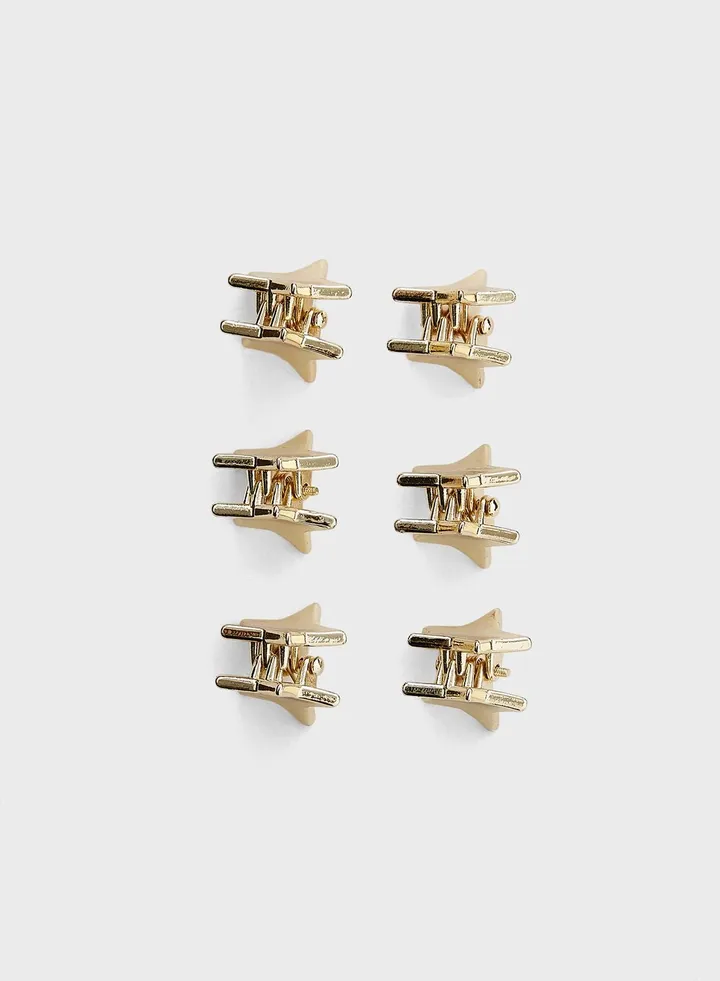 6 Pack Of Micro Hair Claws