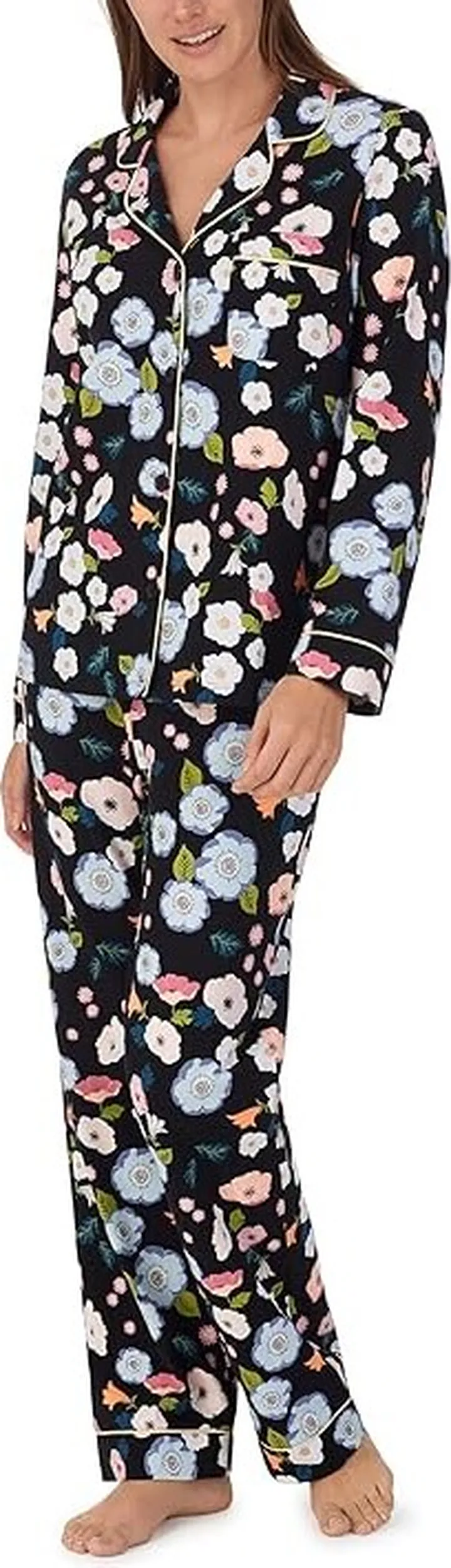 Bedhead PJs Organic Cotton Knit Long Sleeve Classic PJ Set (Posies) Women's Pajama Sets