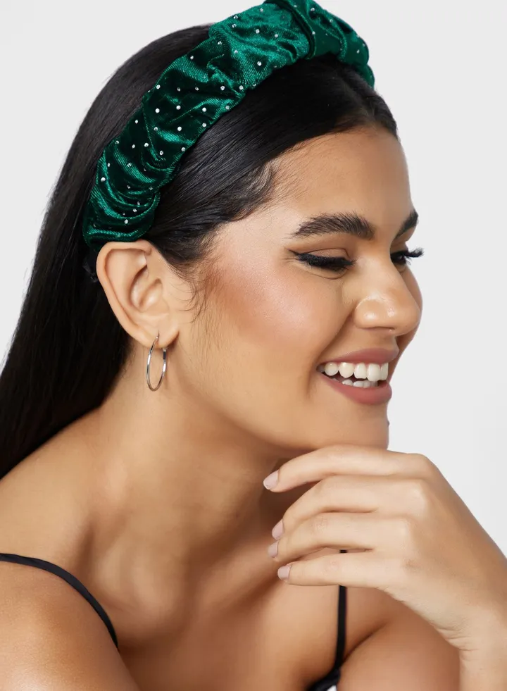 Scrunchie Embellished Headband