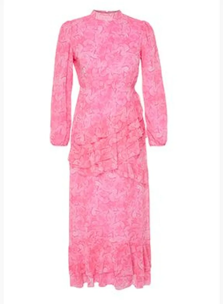 Floral Woven With Pink Lining