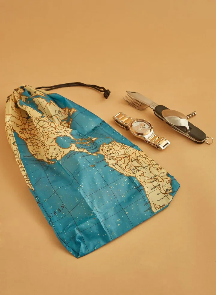 Maps Travel Laundry Bag