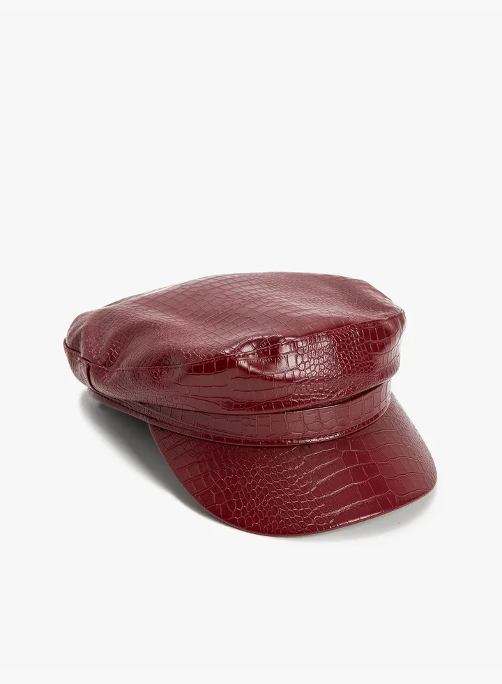 Faux Leather Cap Hat