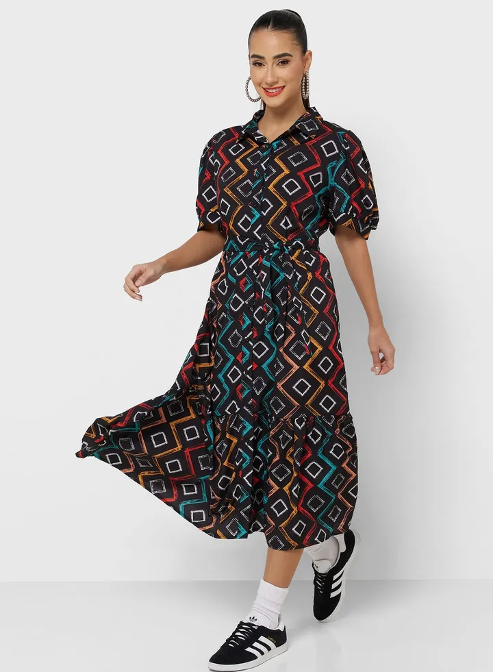 Belted Shirt Dress