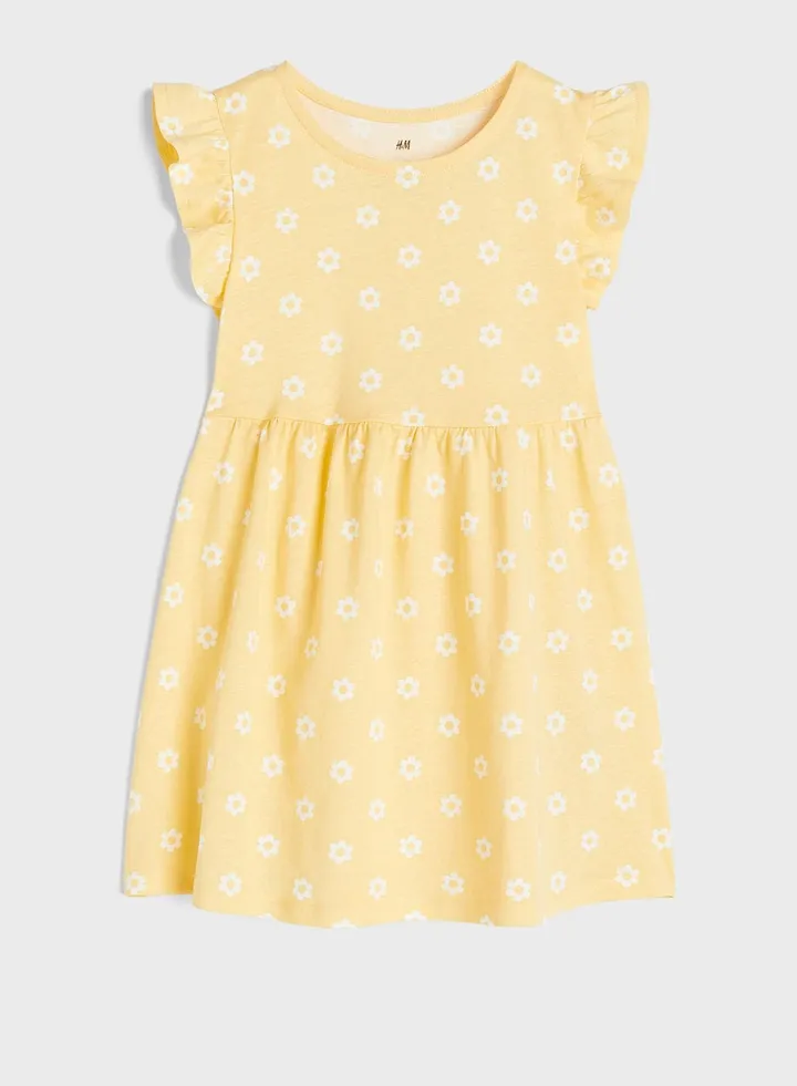 Kids Floral Print Midi Dress
