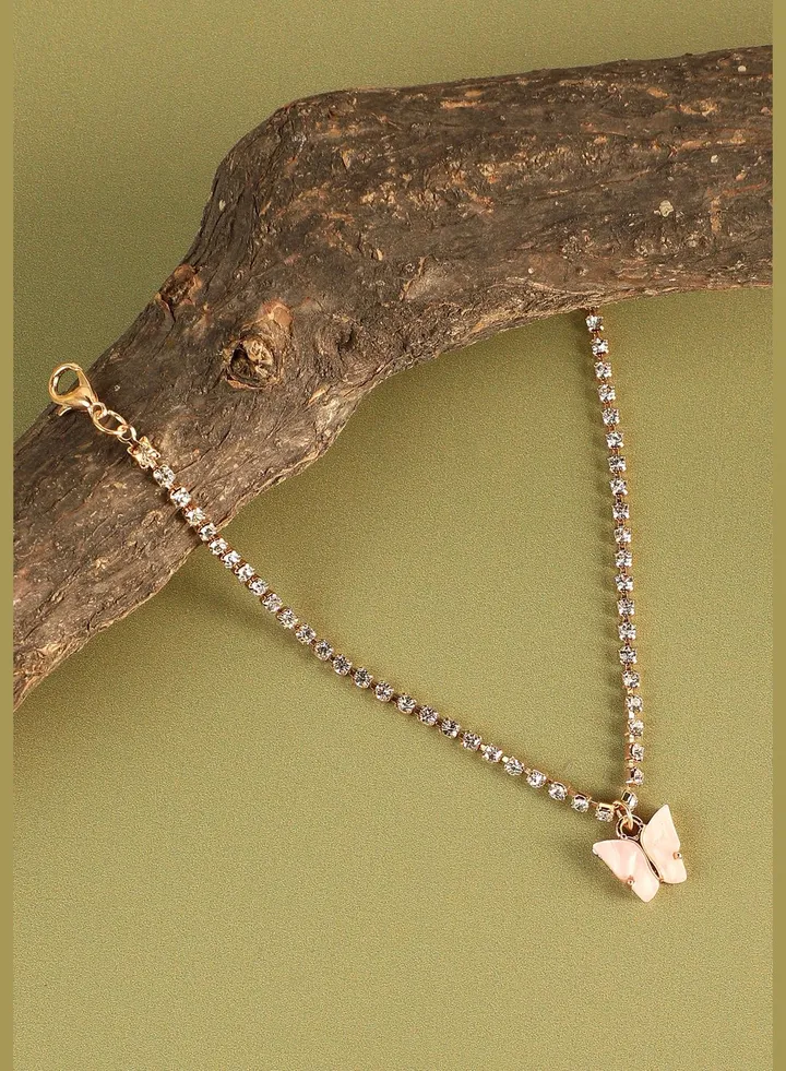 Gold Plated Designer Stone Casual Wear Necklace For Women