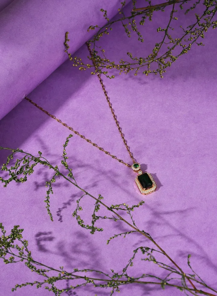 Gold Plated Designer Stone Necklace