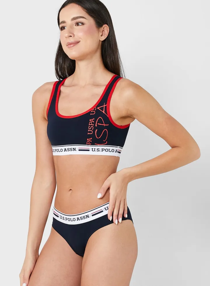 Logo Band T-Shirt Bra Sets