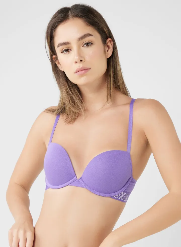 Strap Detail Plunge Bra