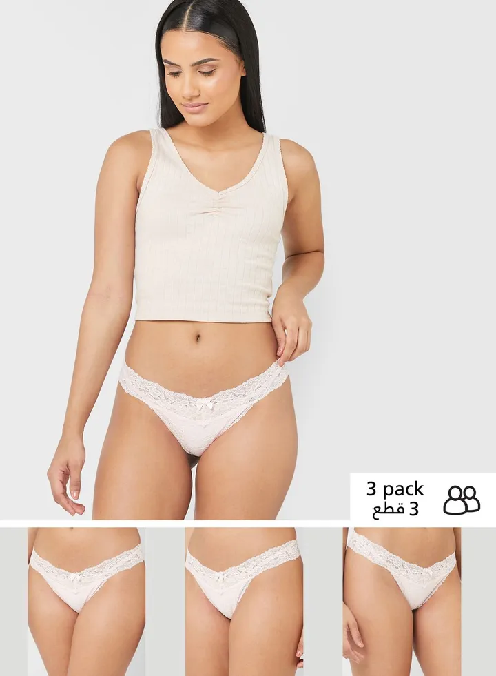 3 Pack High Leg Brief