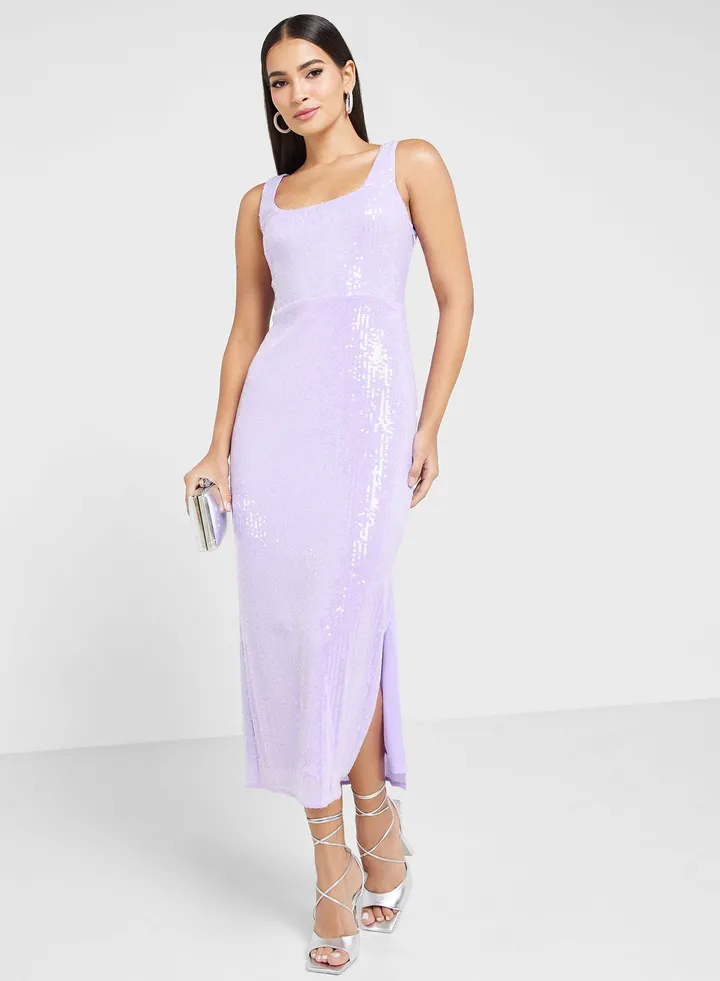 Strappy Sequin Detail Dress