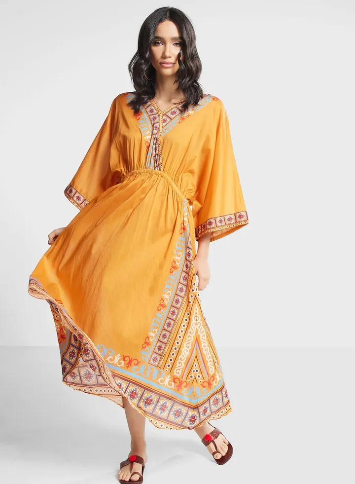 Cape Sleeve Printed Kurti