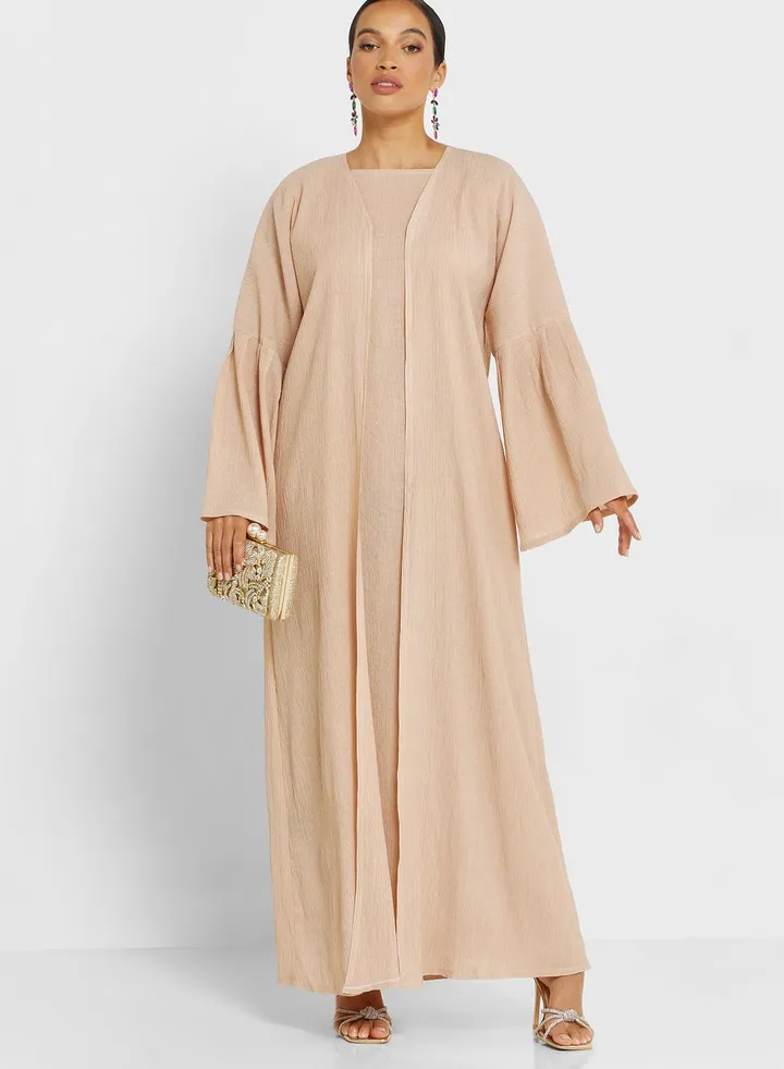 Flute Sleeve Embellished Abaya