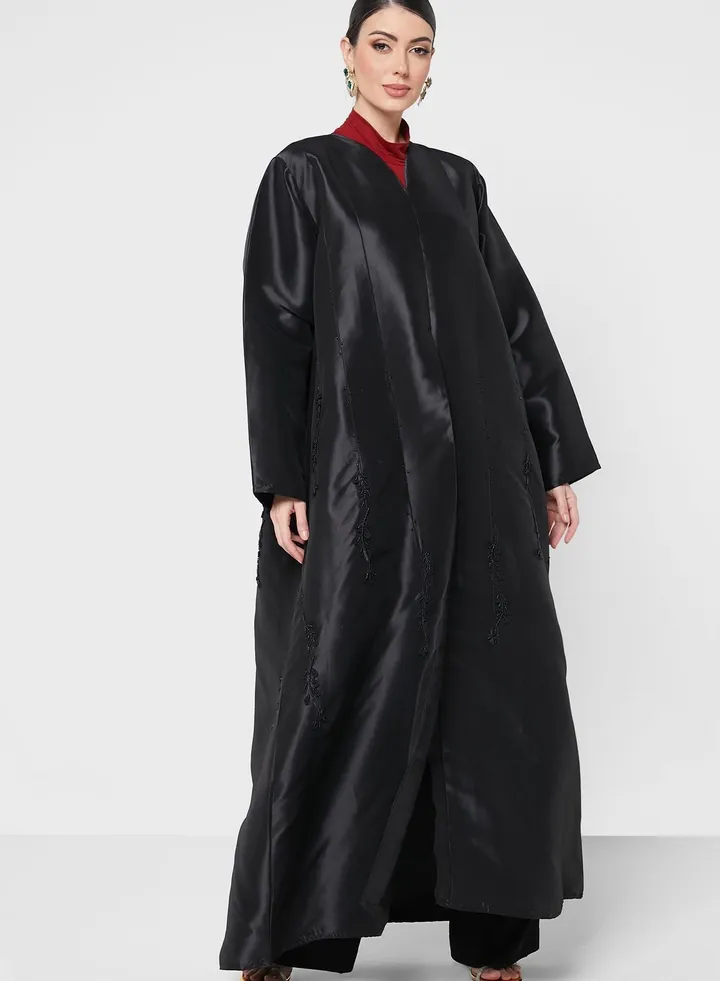 V-Neck Tiered Abaya