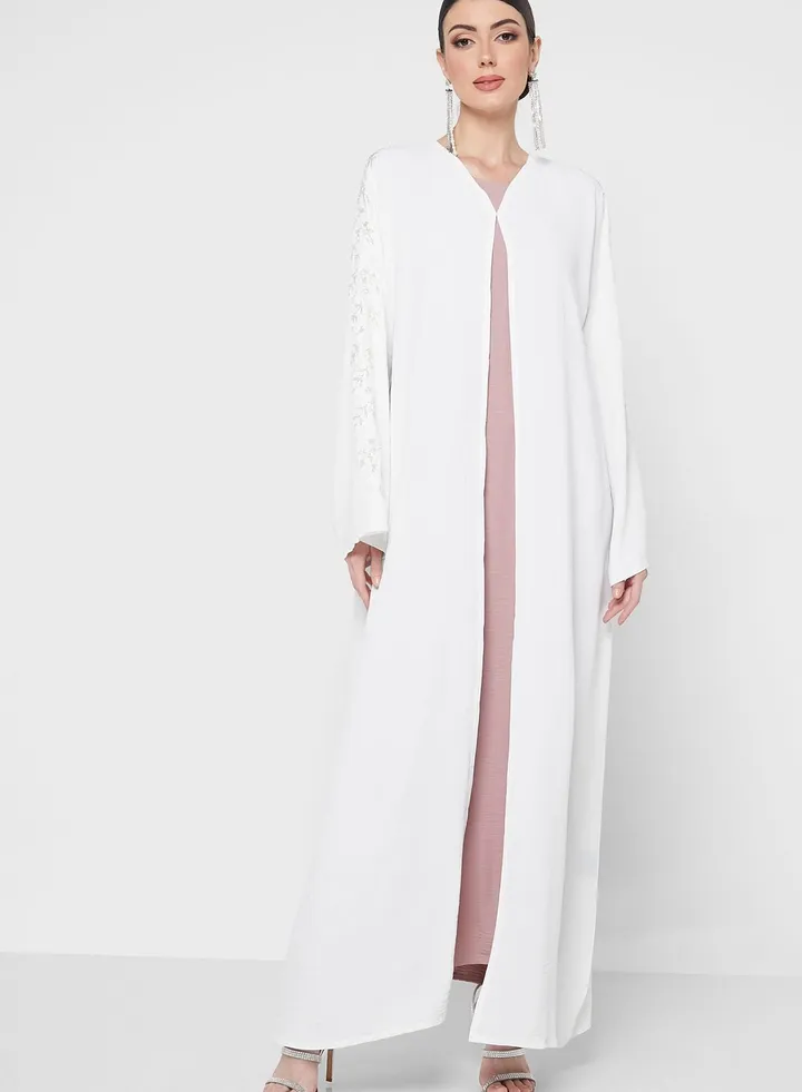 Flute Sleeve Embellished Abaya