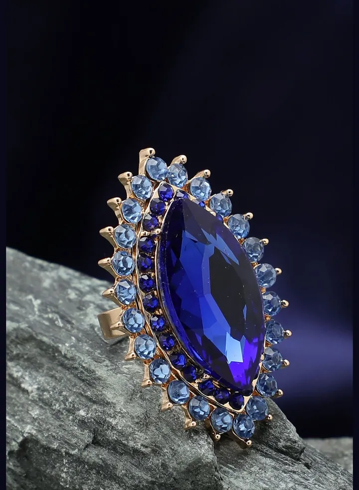 Gold Plated Designer Stone Ring