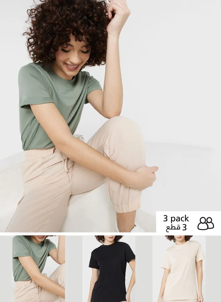 3 Pack Crew Neck T-Shirt