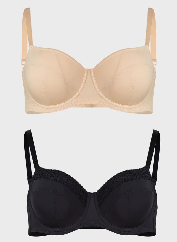 2 Pack Glow Unlined Plunge Bra