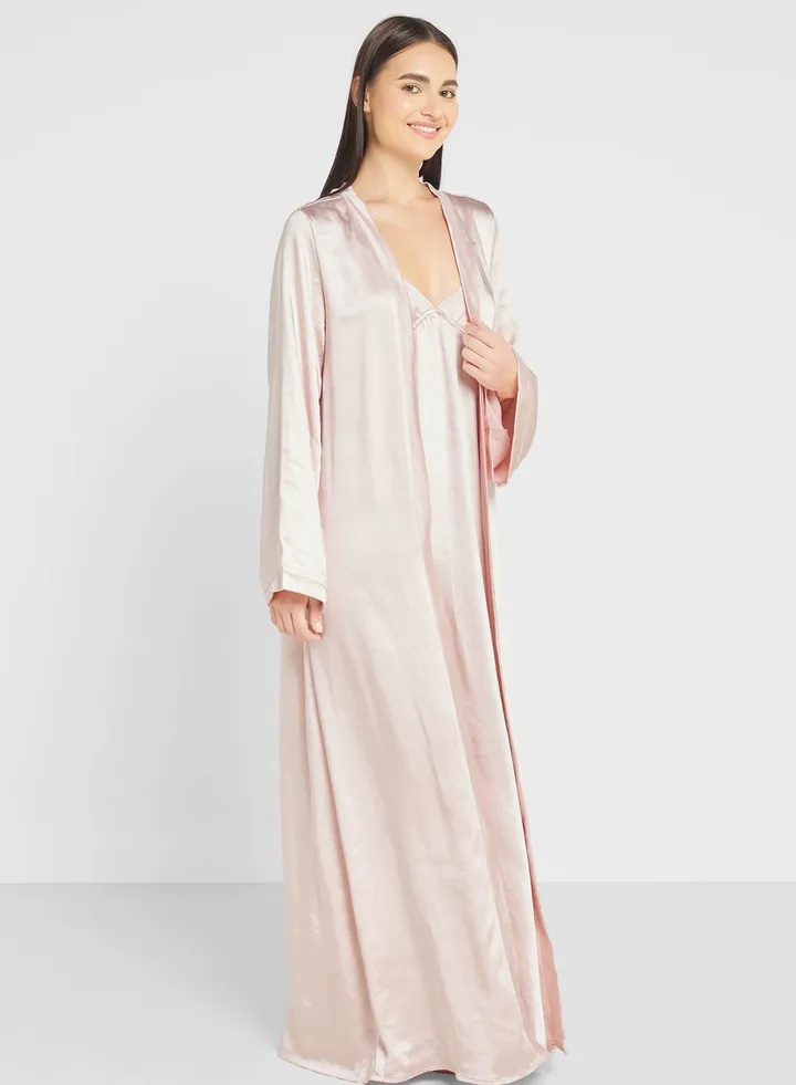 Night Slip Dress With Robe