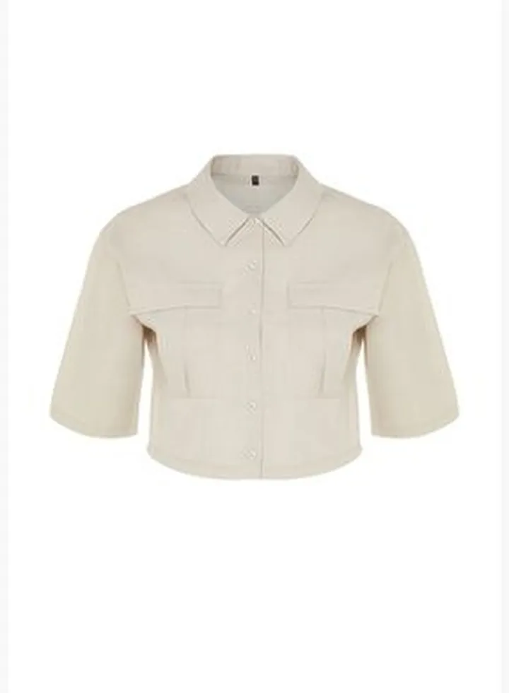 Beige Double Pocket Shirt