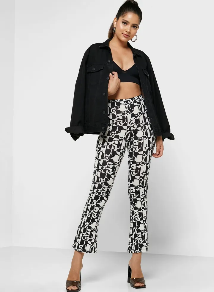 Printed Flared Pants