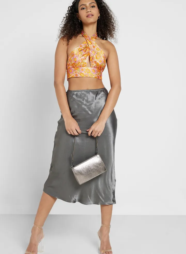 High Waist Midi Skirt