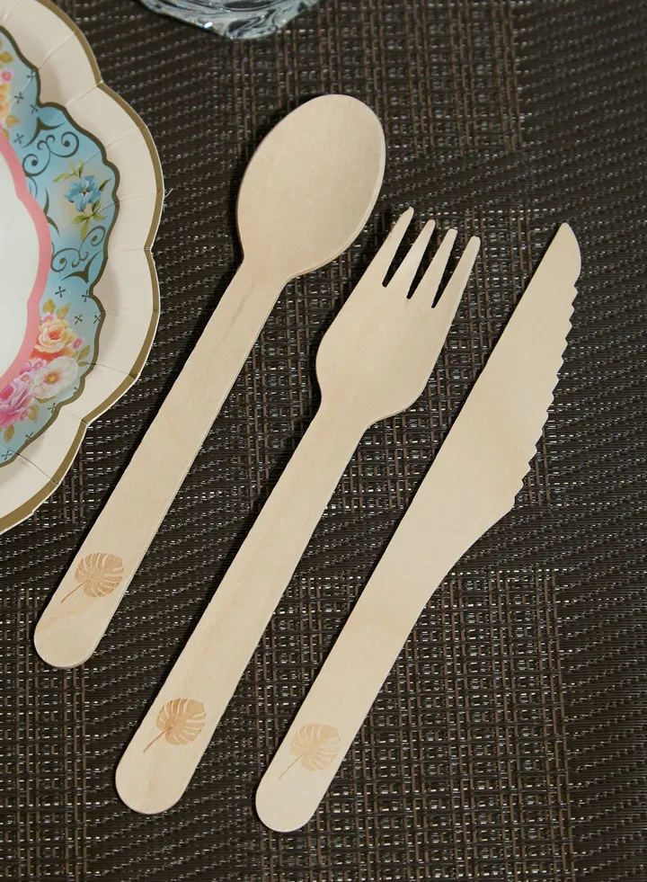 Tropical Fiesta Wooden Cutlery, 6 Place Settings