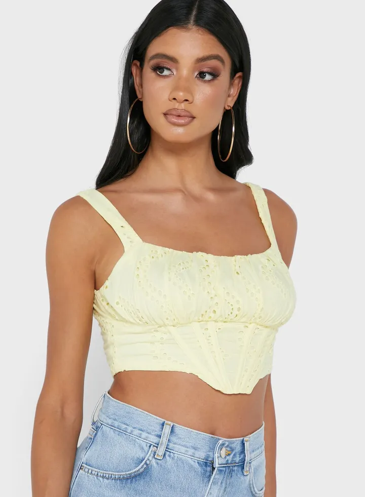 Broderie Corset Top