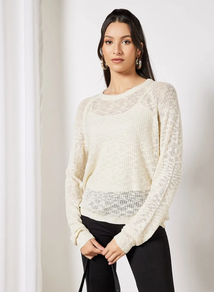 Knit Sweater Beige