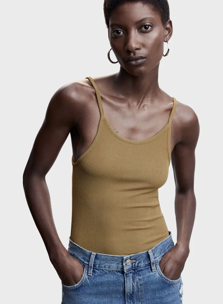 Ribbed Knitted Top