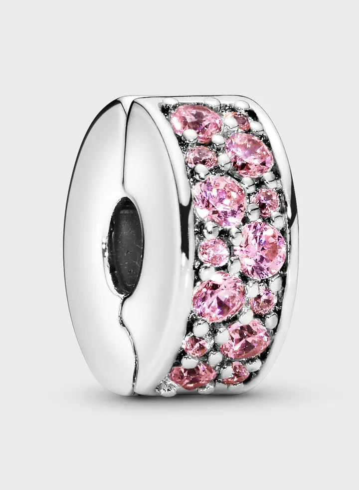 Pink Pavé Clip Charm