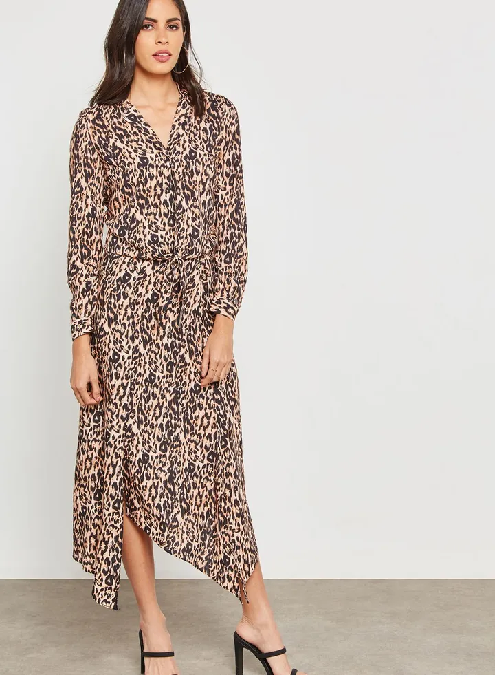 Animal Print Midi Skirt