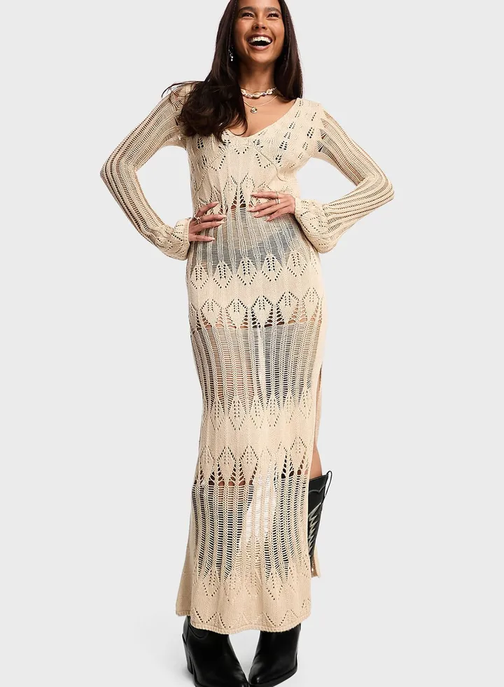 Cut Out Side Slit Dress