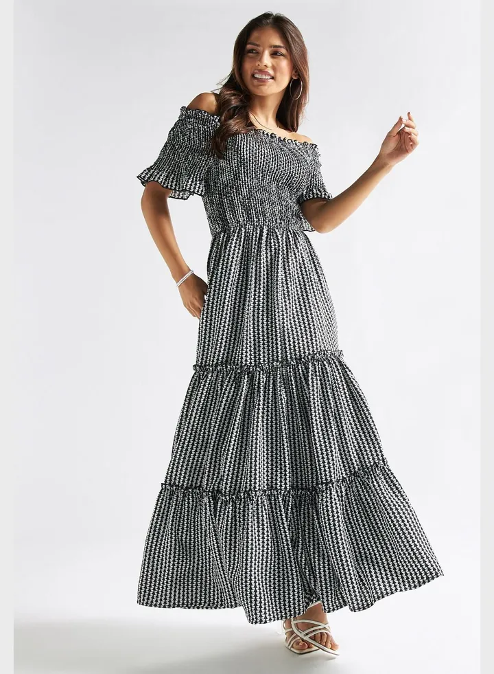 Bardot Tiered Dress