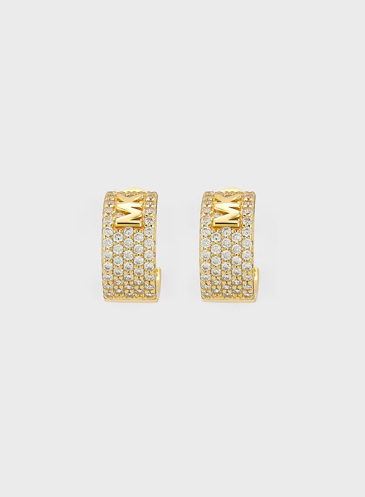 Monogram Hoop Earrings