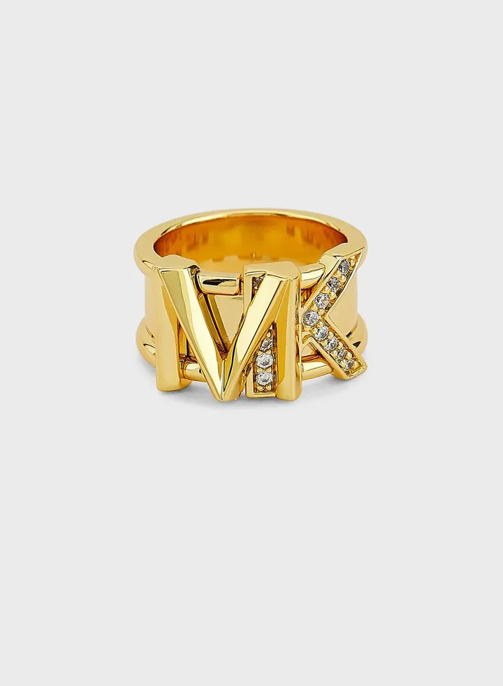 Mk Logo Detailed Ring