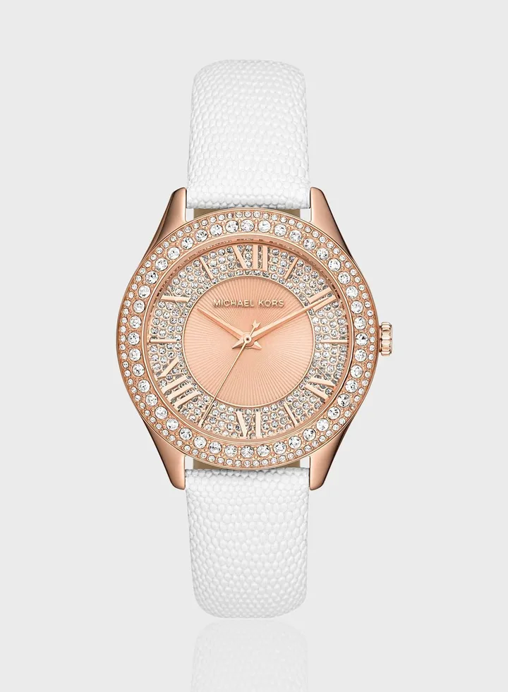 Harlowe Leather Strap Analog Watch