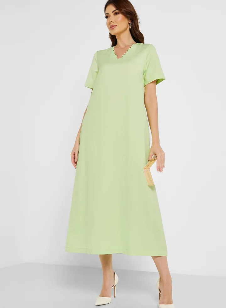 V-Neck Maxi Dress
