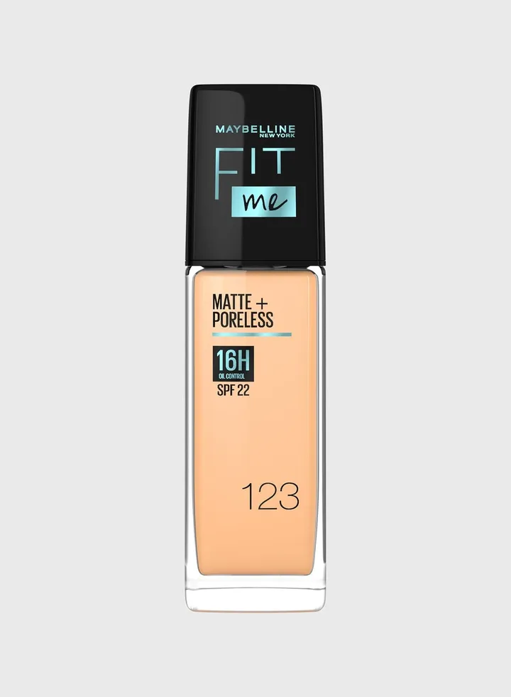 Fit Me Foundation Matte & Poreless Foundation 16H Oil Control with SPF 22 - 123
