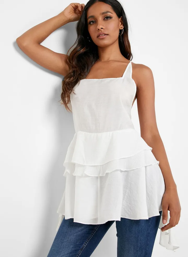 Asymmetric Halter Neck Top