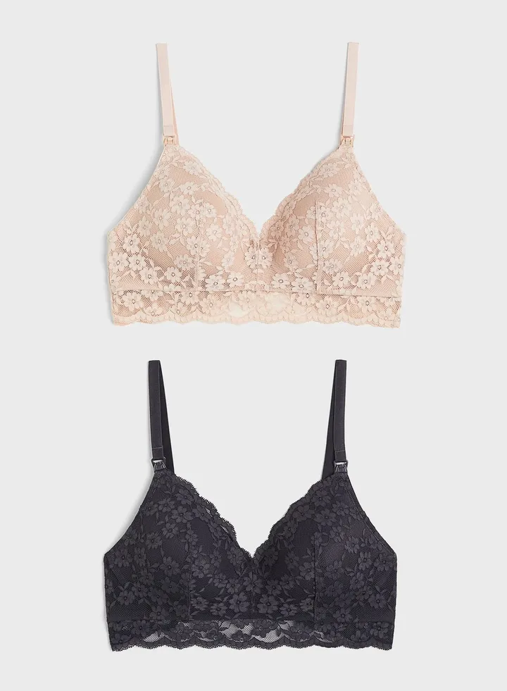2 Pack Padded Nursing Bra
