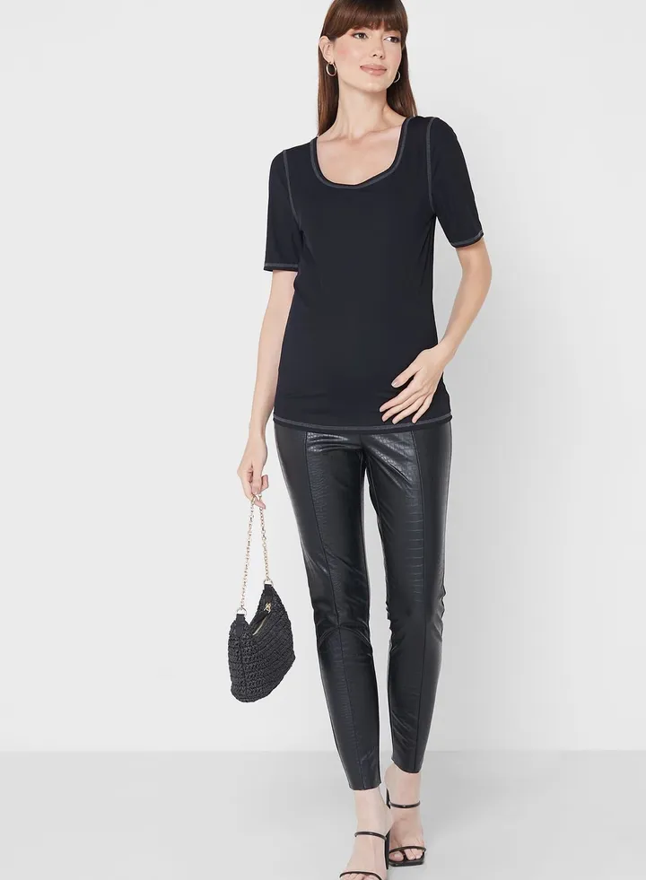 Faux Leather Trousers