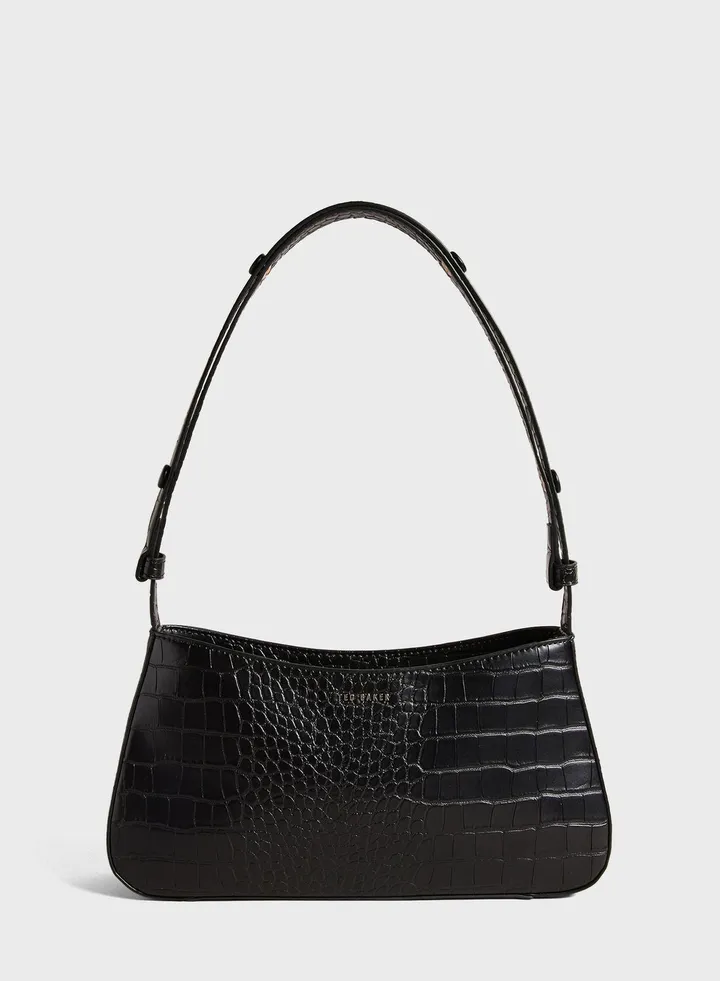 Stinny Croc Effect Baguette Bag