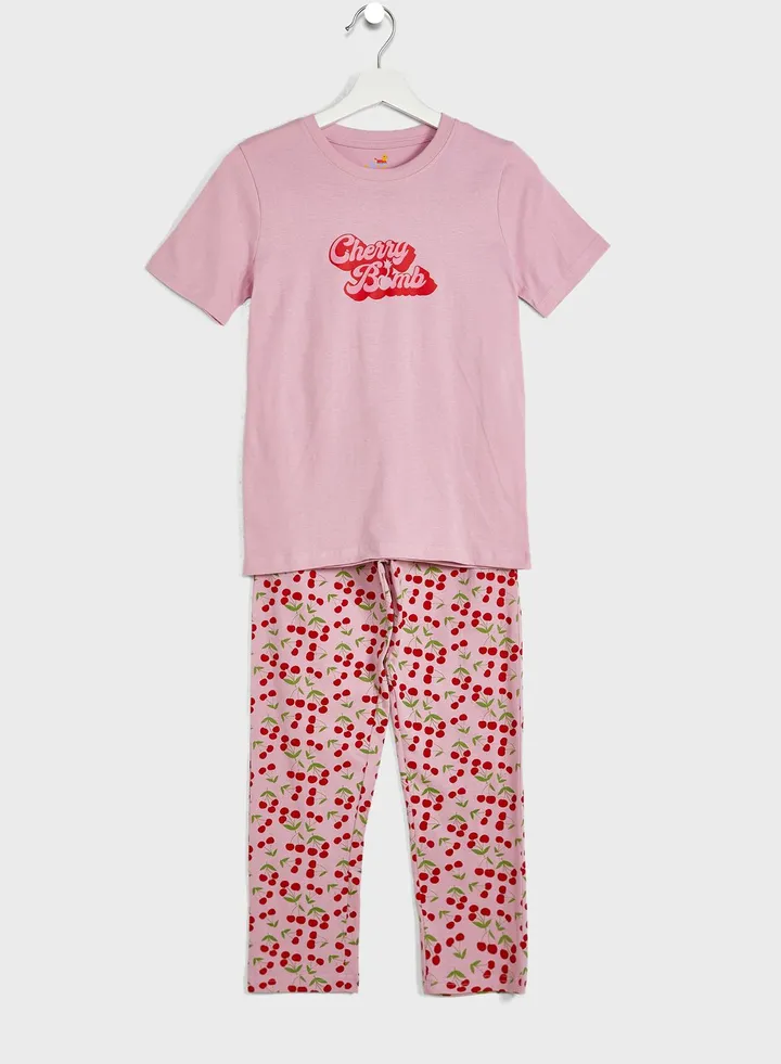 Girls T-Shirts & Pyjama Nightwear Set