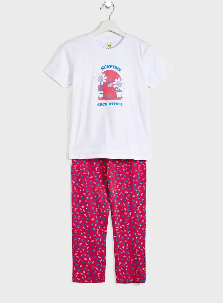 Girls T-Shirts & Pyjama Nightwear Set