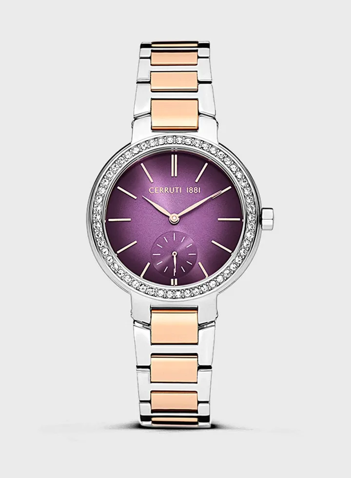 Steel Strap Analog Watch