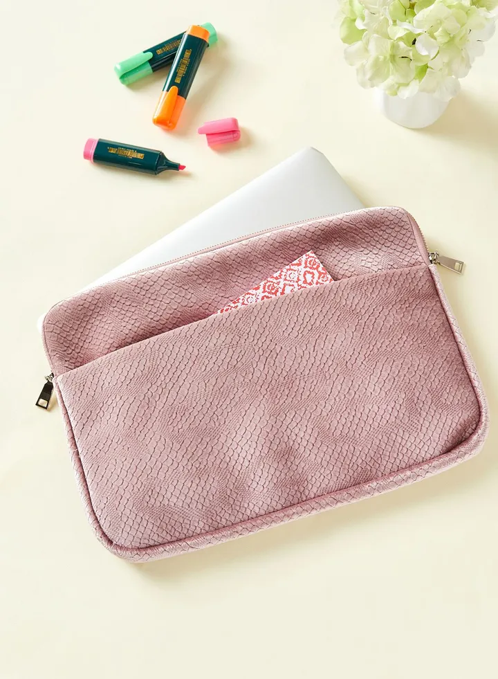 15 " Crushed Velvet Laptop Bag