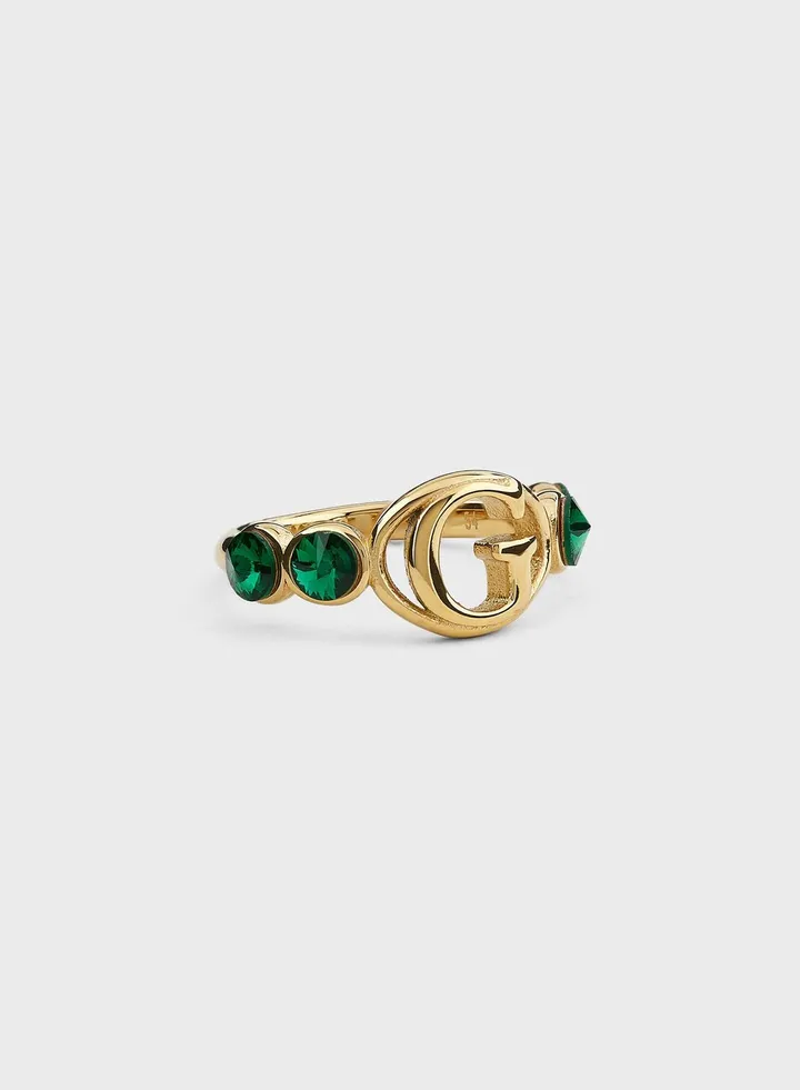 Monogram Emerald Ring