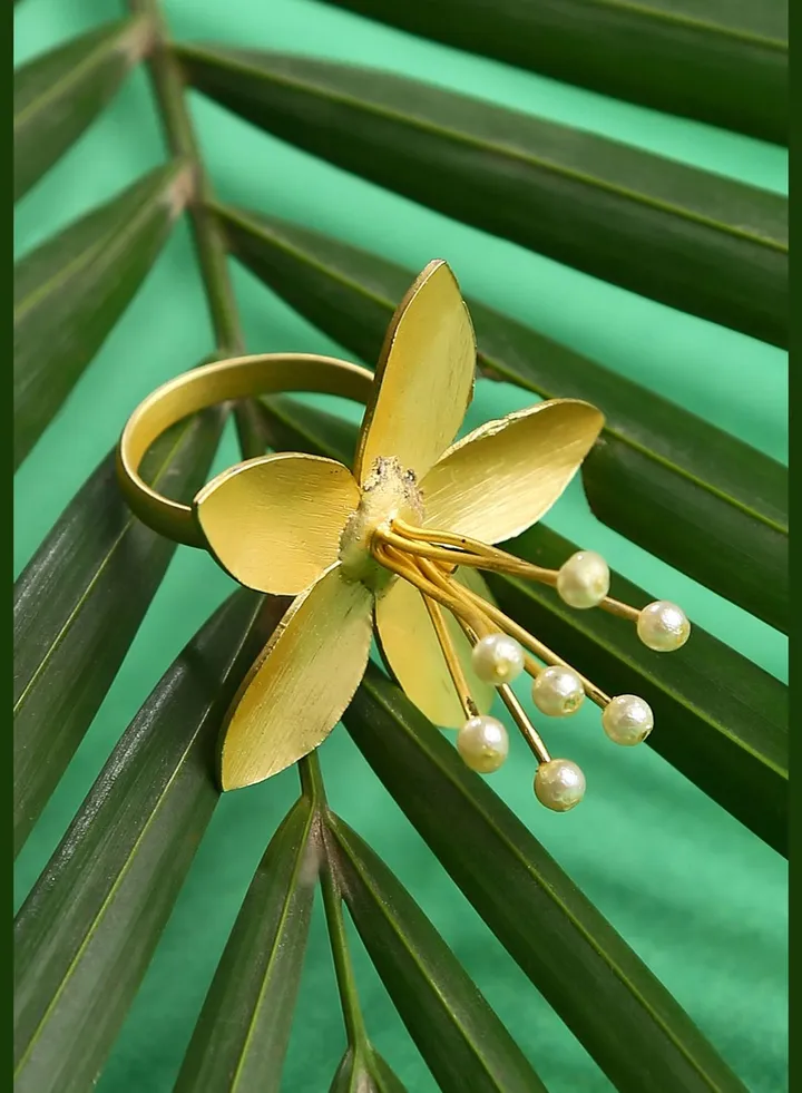 Gold-Plated Bass Handmade Adjustable Ring