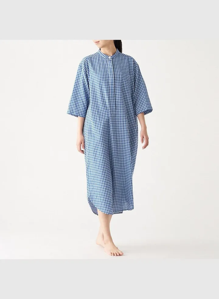 Indian Cotton Light Weight Gauze 3/4 Sleeve Khurta